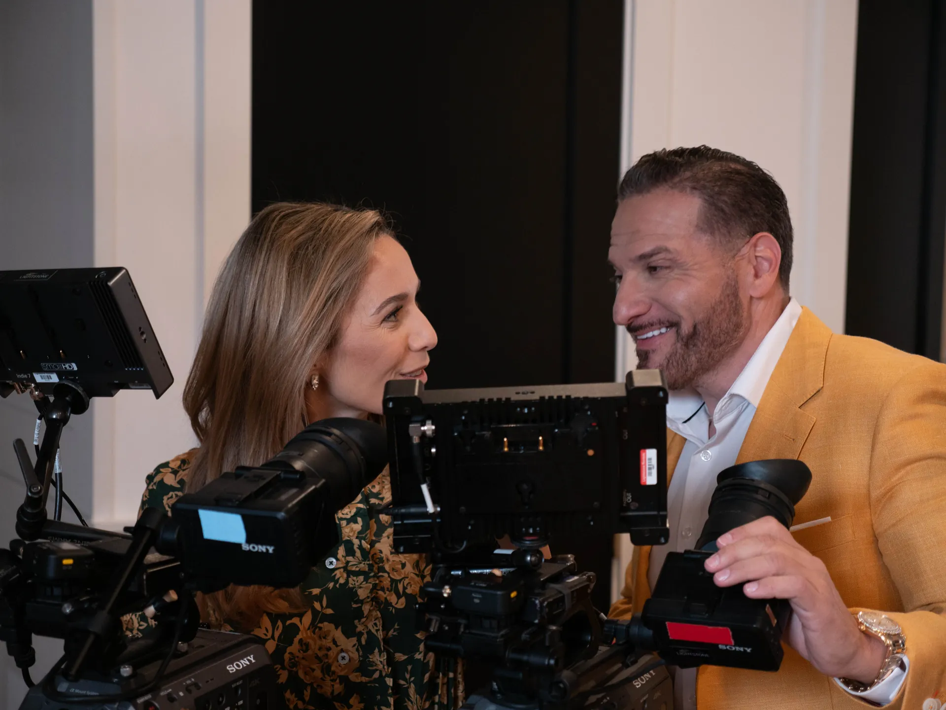 Anthony Lolli and TereZa Hakobyan-Lolli at the camera
