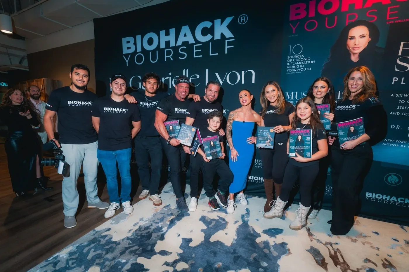Dr. Gabrielle Lyon with the Biohack Yourself team and guests at the launch in New York