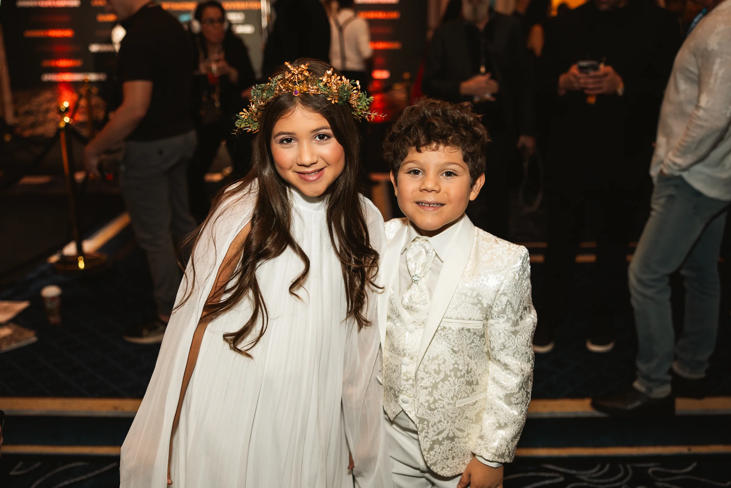 Two children at the world premiere of Biohack Yourself